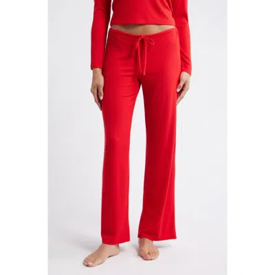 Open Edit Daydream Rib Lounge Pants In Red