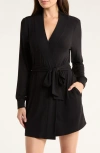 Open Edit Daydream Short Robe In Black