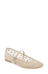Open Edit Desi Mary Jane Flat In Beige Sand