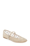 Open Edit Desi Mary Jane Flat In Beige Sand