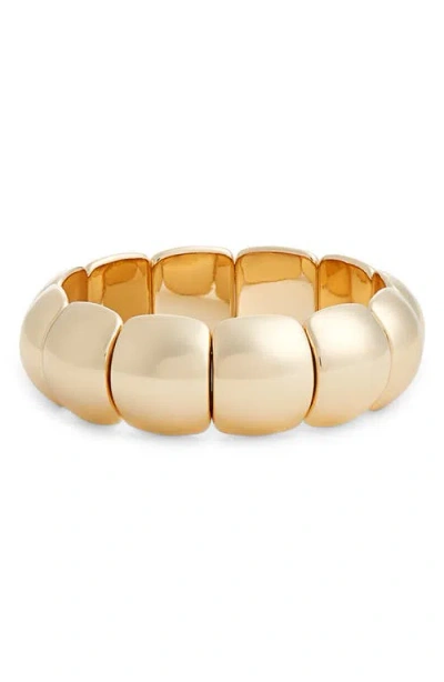 Open Edit Domed Stretch Bracelet In Gold