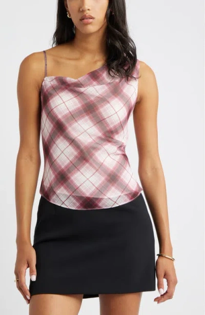 Open Edit Drape Asymmetric Neck Top In Multi