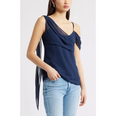 Open Edit Drape Scarf Top In Purple