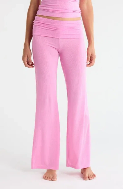 Open Edit Dreamy Rib Pajama Pants In Pink