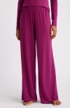Open Edit Dreamy Rib Wide Leg Pajama Pants In Purple Magenta