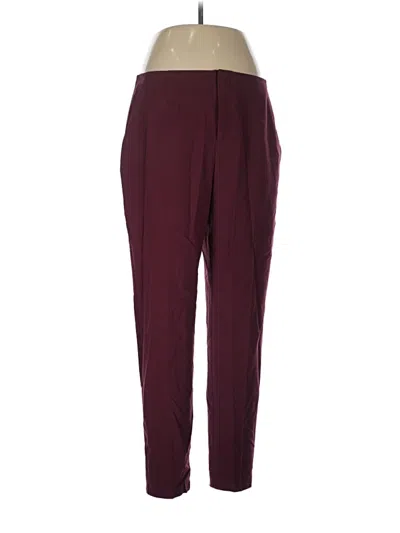 Pre-owned Open Edit Dress Pants In Burgundy