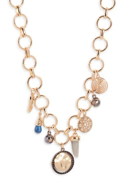 Open Edit Eclectic Charm Collar Necklace