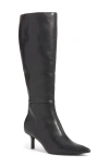 Open Edit Elara Pointed Toe Knee High Boot In Black