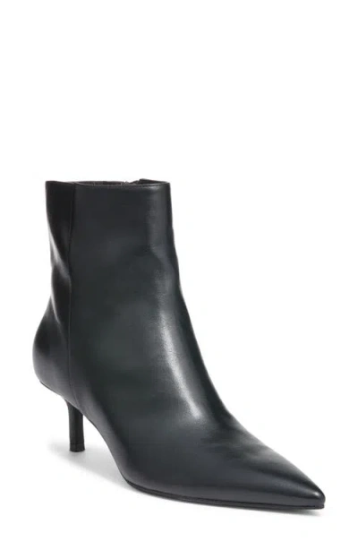 Open Edit Ember Faux Leather Short Boot In Black