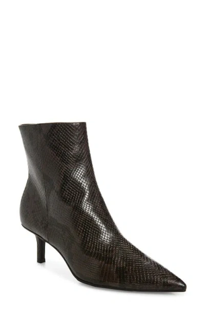 Open Edit Ember Faux Leather Short Boot In Black