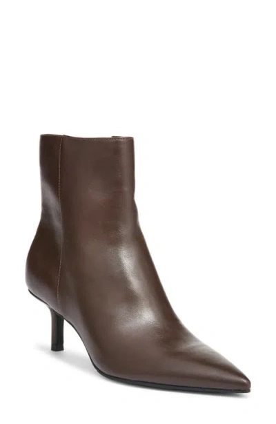 Open Edit Ember Faux Leather Short Boot In Brown