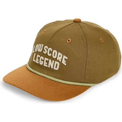 Open Edit Embroidered Baseball Cap In Brown