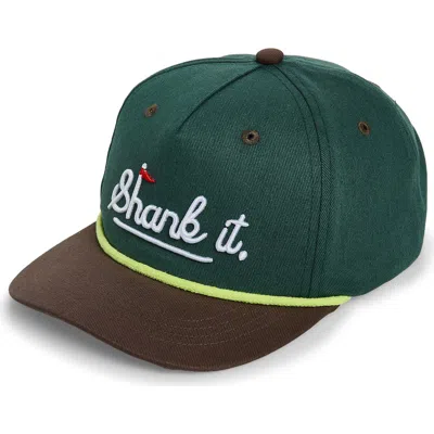 Open Edit Embroidered Baseball Cap In Green