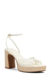 Open Edit Emily Ankle Strap Platform Sandal In White