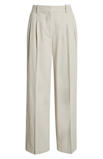 Open Edit Everyday Linen Blend Pants In Neutral