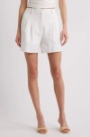 Open Edit Everyday Pleated Linen Blend Shorts