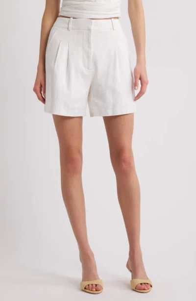Open Edit Everyday Pleated Linen Blend Shorts