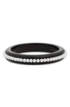 Open Edit Faux Pearl Bangle In White- Black