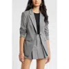 Open Edit Fitted Blazer In Grey Mockingbird Heather