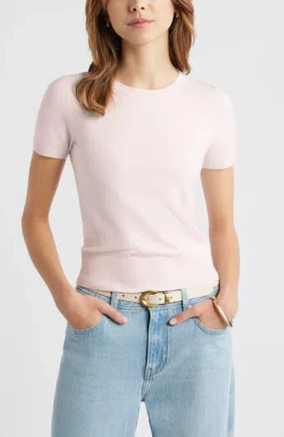 Open Edit Fitted Short Sleeve Sweater