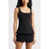 Open Edit Flared Tank In Black