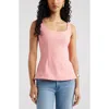 Open Edit Flared Tank In Pink