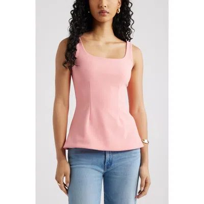 Open Edit Flared Tank In Pink