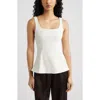Open Edit Flared Tank In White