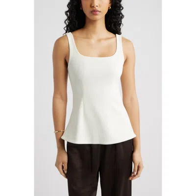Open Edit Flared Tank In White