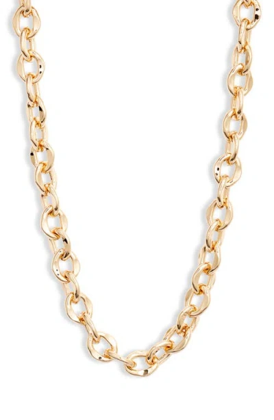Open Edit Flat Chain Necklace In Gold