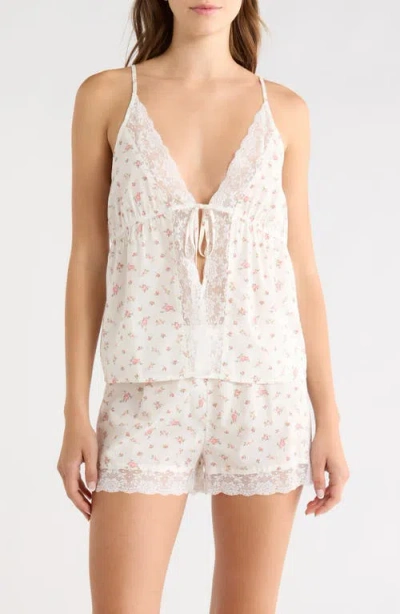 Open Edit Flirty Short Cotton Pajamas In White