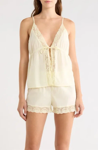 Open Edit Flirty Short Cotton Pajamas In White
