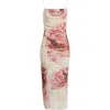 Open Edit Floral Print Mesh Maxi Dress