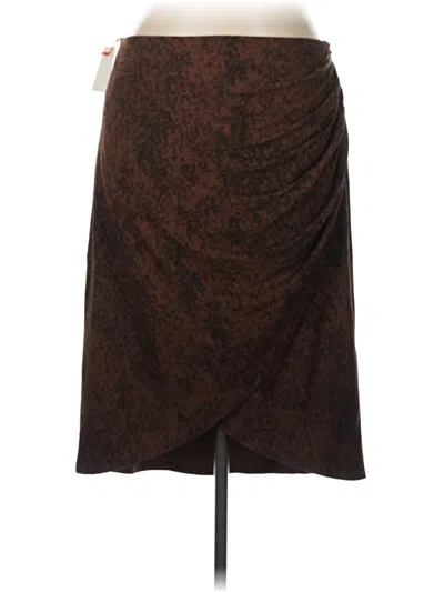 Pre-owned Open Edit Formal Skirt In Brown