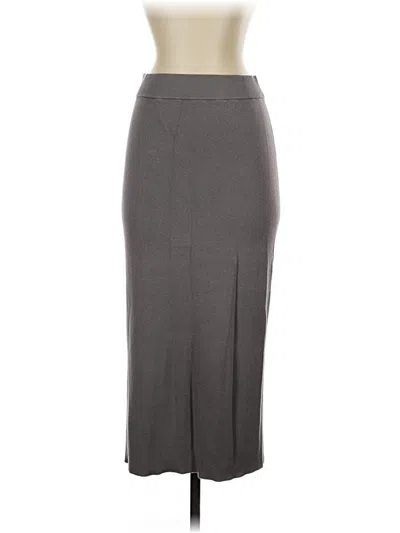 Pre-owned Open Edit Formal Skirt In Gray