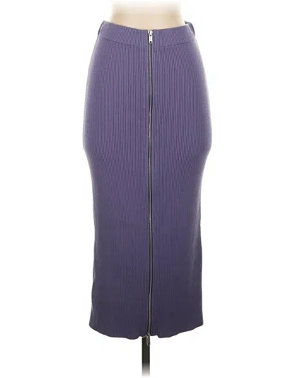 Pre-owned Open Edit Formal Skirt In Purple