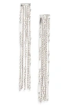 Open Edit Fringe Earrings In Metallic