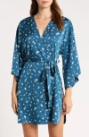 Open Edit Get Ready With Me Satin Robe In Blue