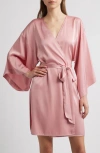 Open Edit Get Ready With Me Satin Robe In Pink Beauty