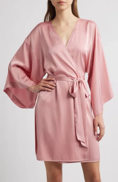 Open Edit Get Ready With Me Satin Robe In Pink Beauty