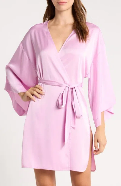 Open Edit Get Ready With Me Satin Robe In Pink