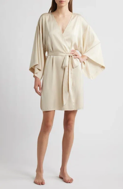 Open Edit Get Ready With Me Satin Robe In Tan Fog