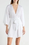 Open Edit Get Ready With Me Satin Robe In White