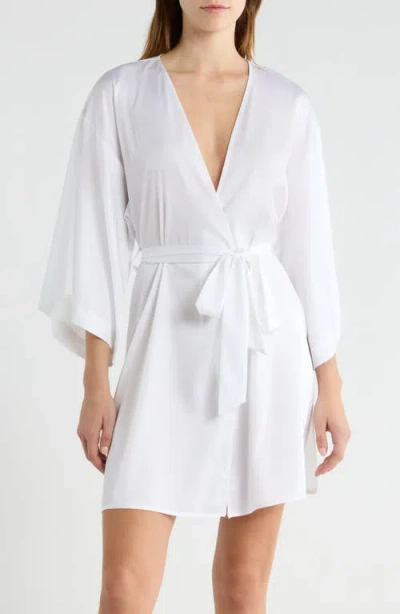 Open Edit Get Ready With Me Satin Robe In White