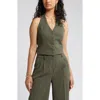 Open Edit Halter Vest In Green City