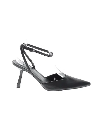 Pre-owned Open Edit Heels In Black