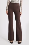 Open Edit High Waist Flare Pants In Brown