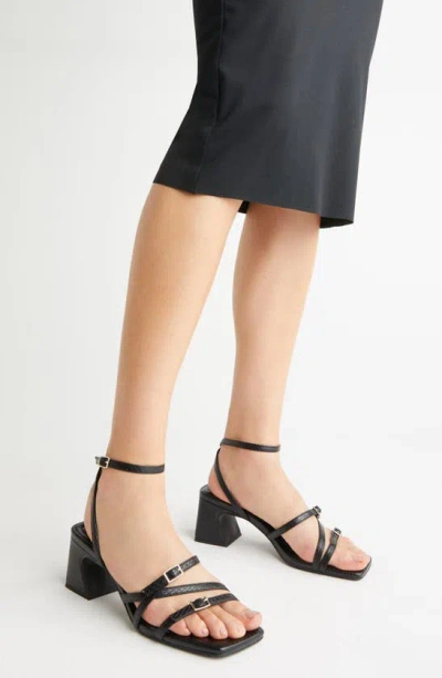 Open Edit Iliana Ankle Strap Sandal In Black