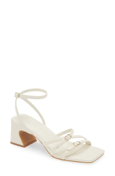 Open Edit Iliana Ankle Strap Sandal In Ivory Egret