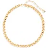 Open Edit Interlocked Link Necklace In Gold